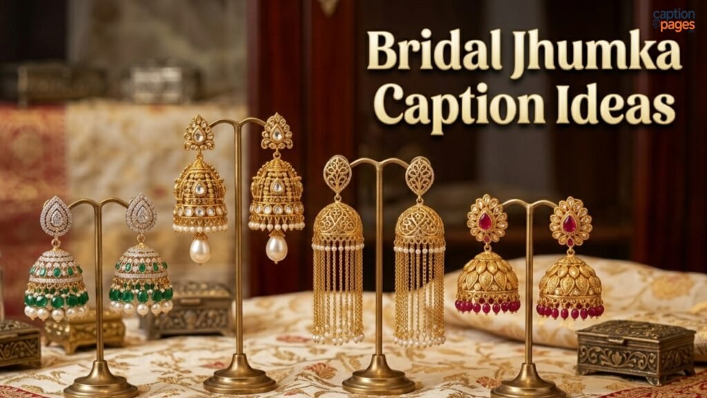 Bridal Jhumka Caption Ideas