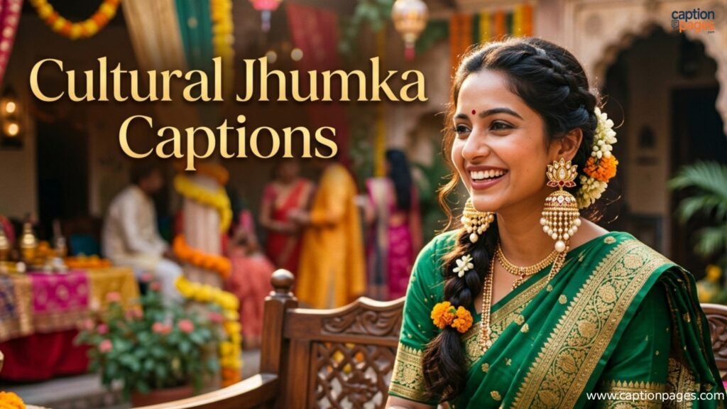 Cultural Jhumka Captions