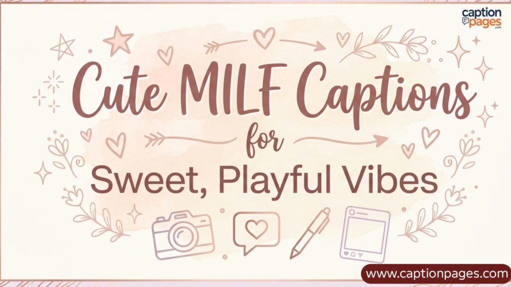 Cute MILF Captions for Sweet, Playful Vibes