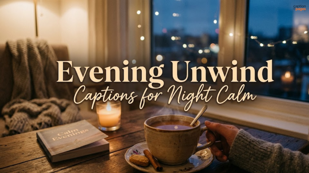 Evening Unwind Captions for Night Calm