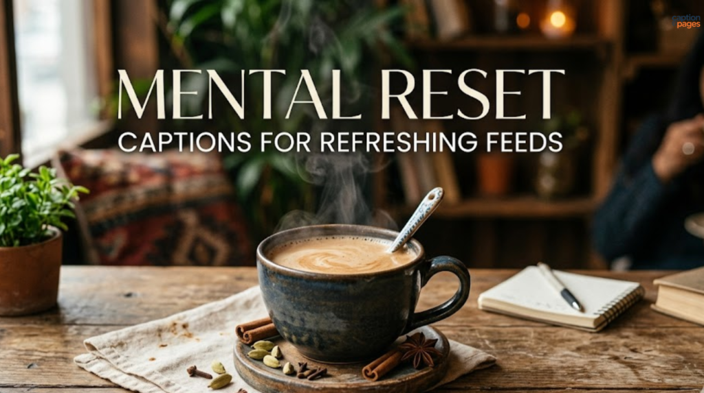 Mental Reset Captions for Refreshing Feeds